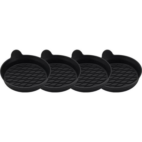 Dessous de verre voiture - 4 pièces - Dessous de verre auto - Silicone - Antidérapant - Porte-gobelet voiture - Insert pour porte-gobelet - Dessous de verre auto - Pour intérieurs de voiture - 8.1 cm8 (1/5)