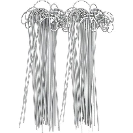 Lot de 60 Crochets pour étiquettes de Plantes pour L'extérieur, en Acier Inoxydable, Marqueurs de Jardin, Piquet, Antirouille, Porte-étiquette de Jardin pour Pot de Fleur, (1/5)