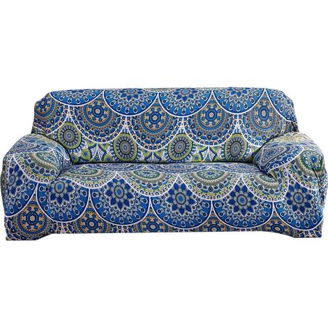 Tophances Sofa Cover for 1, 2, 3, or 4 Seater Sofas, Durable Washable Stretch Fabric, Dust Resistant, Fabric, B-Bohemia, 2 Seater (1/5)