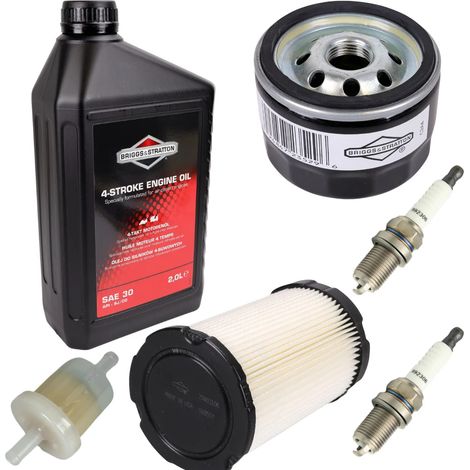 Kit d'entretien Husqvarna TC 142T B&S 7200 Filtre + Huile 2L + Bougie D'Allumage ORIGINAL