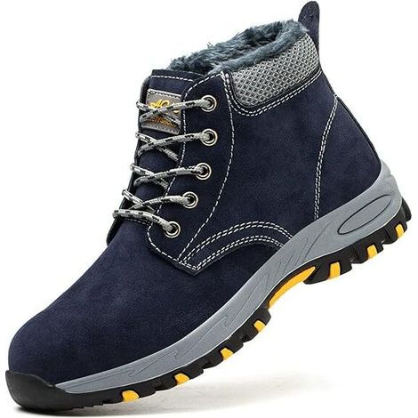 Homme Femme Hiver Chaussure de Sécurité Bottes Impermeable Chaussures de Travail Embout Protection Acier Semelle Protection Antidérapante Chaussures de Randonnée, 42EU (1/5)