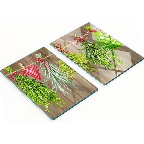 Tablas de cocina de vidrio templado con gr谩ficos de hierbas arom谩ticas, 2x40x52 cm (1/5)