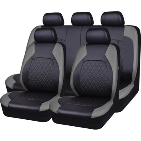 Coprisedili per auto, in similpelle, vestibilità universale, grigi (1/2)