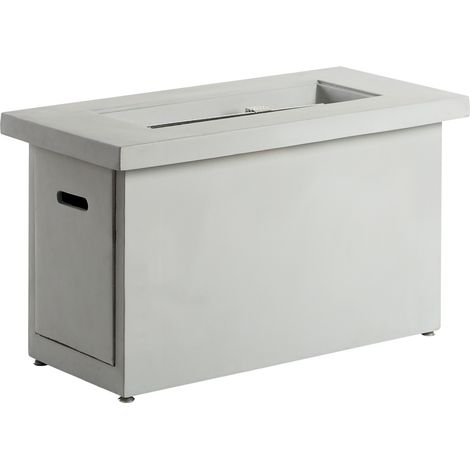 Brasero de jardín patio GRC quemador de acero inoxidable gas propano gris claro Ambrim