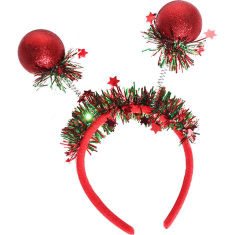Adorno de bola de pelo, casco temático de fiesta para niños - Rojo