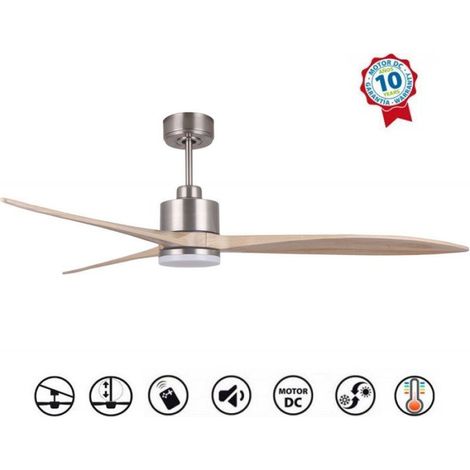 Latino III un super destratificateur et un ventilateur avec lumière, moteur DC, 166 Cm pales bois , thermostat, Wifi (1/5)