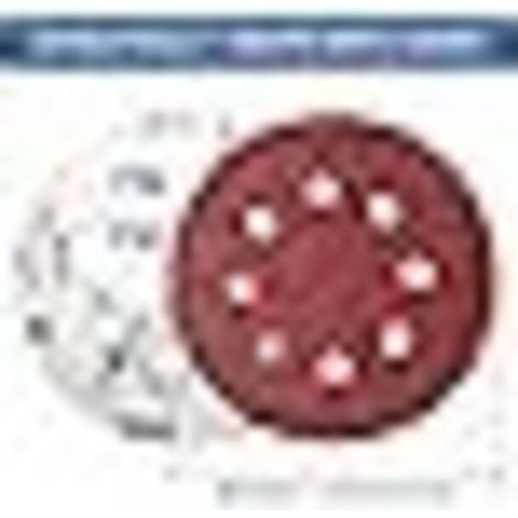 Disques de ponçage abrasifs auto-agrippants 125 mm, 8 trous, grain 80, lot de 50 pour ponceuse orbitale aléatoire, ponçage et polissage (1/5)