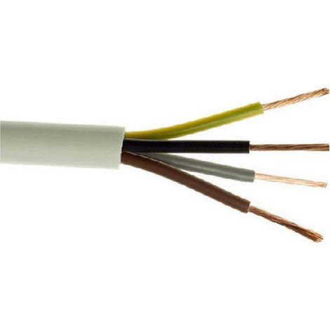 Cavo da officina H05VV-F (OWY) 4x1 giallo bianco /tamburo/