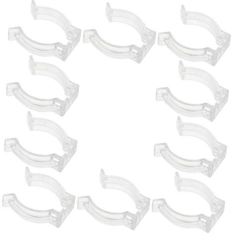 LED-Lichtröhrenklemmen, 10er-Pack, milchig-weiße Kunststoff-Rohrclips für die einfache Installation in Wohnungen, Büros und Einkaufszentren