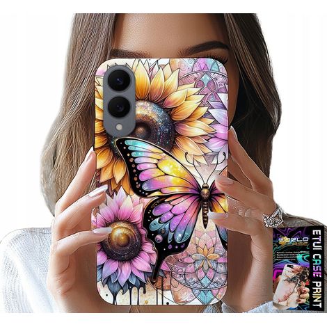 Coque pour Samsung Galaxy S25 edge - Tournesol et papillon, coque + film protecteur (1/5)
