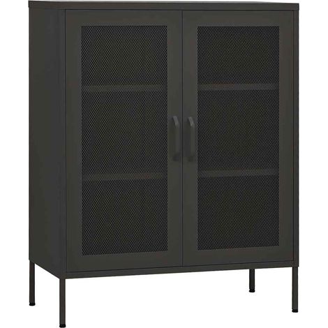 Armadietto Antracite 80x35x101,5 cm in Acciaio DAS904105 (1/5)