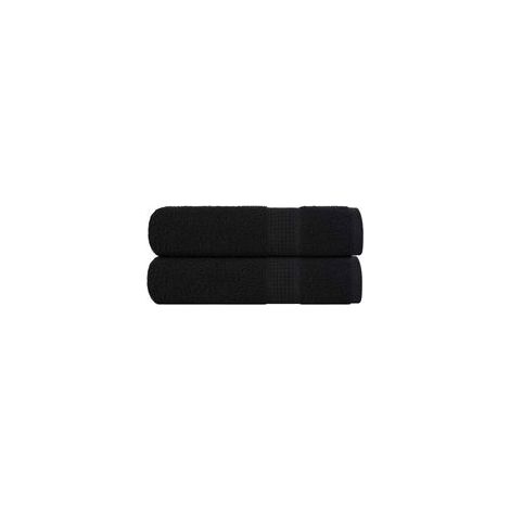Servietten, 2er-Set, schwarz, 50 x 100 cm, 360 g/m² - Crezuo