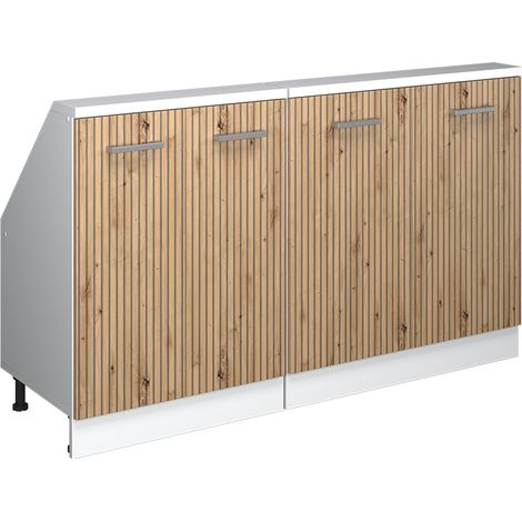 Ensembles de meuble de rangement sous pente Rion, Artisan chêne/blanc, Lot de 2, Vicco