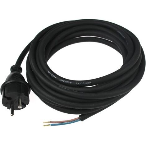 1 Câble d'alimentation, H07RN-F, 2x1,0mm², IP44, 5m, Chantier (1/3)