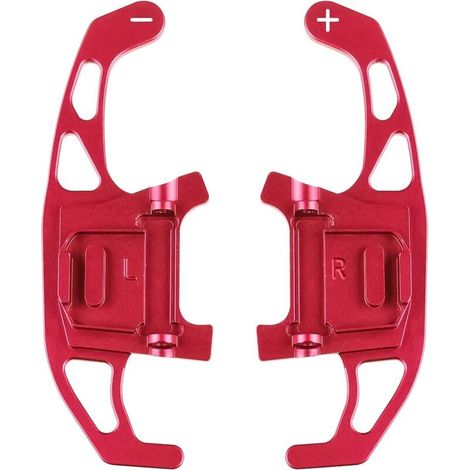 Satz mit 2 Schaltwippen aus Aluminiumlegierung für VW Golf GTI R R-line GTD GTE MK7 7 Polo GTI 2014-2019 (rot)
