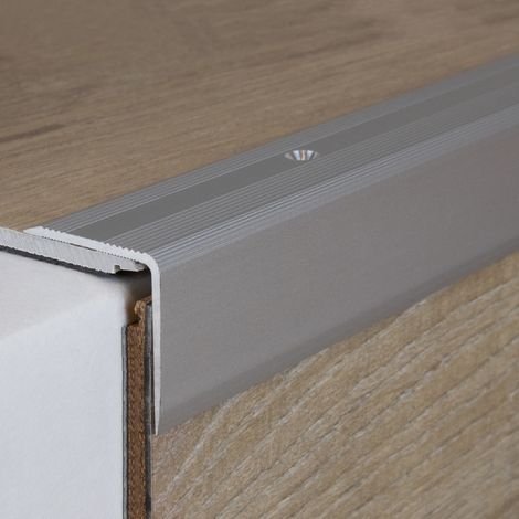 PROVISTON Treppenkantenprofil Alu Winkelprofil 40 x 42 x 1000 mm Silber (1/5)