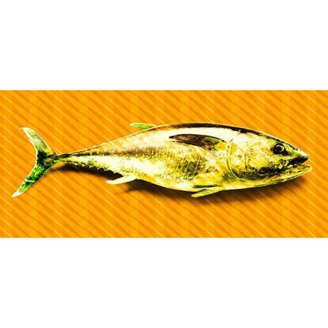 Papier peint panoramique animaux original Tapisserie panoramique nature pour bureau Papier peint panoramique jaune motif poisson (1/3)