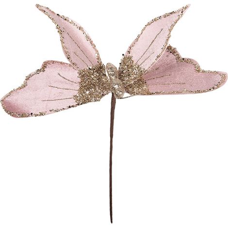 Papillon Décoratif Mural en Plastique Rose pour Chambre d'Enfant et Décoration de Fête 30 cm - PANGIVO