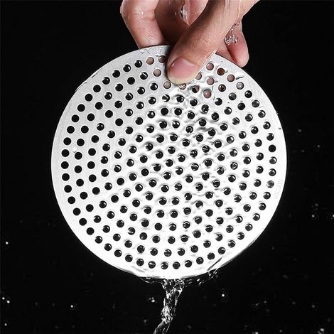 Passoire d'évier, passoire d'évier de douche en acier inoxydable, couvercle de filtre à cheveux de drain pour cuisine salle de bain douche baignoire, couvercle seulement (7,5 cm) (1/5)