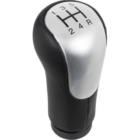 Pomello del cambio Ford Fiesta Mk6 02-08, argento, 5 marce (1/5)