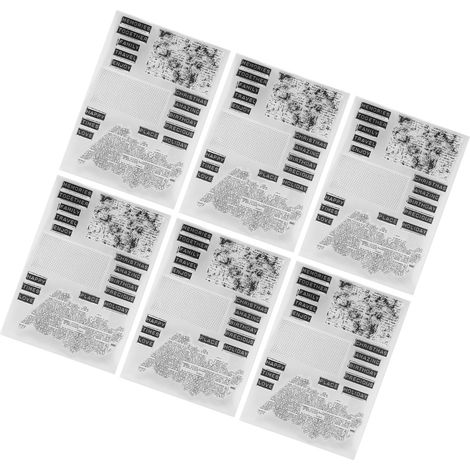 Jeu de 6 tampons transparents pour scrapbooking, création de cartes et albums DIY, pochoirs décoratifs en silicone, fournitures de loisirs créatifs, T1994