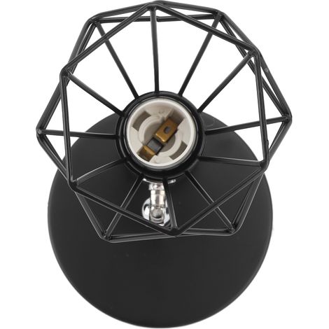 Douille de lampe réglable industrielle noire E14, fixation murale, pour lampe de chevet, de lecture ou d'étude (1/5)