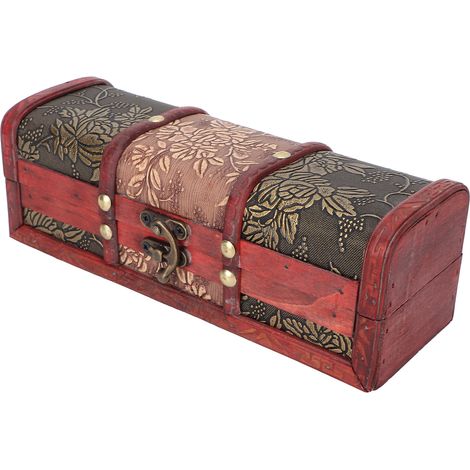 Boîte à bijoux en bois style rétro, élégante, pour ranger épingles à cheveux, documents, colliers et bracelets. (1/5)