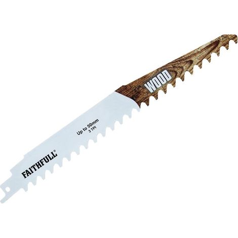Faithfull 228mm Wood Carbide Sabre Saw Blade 3 TPI