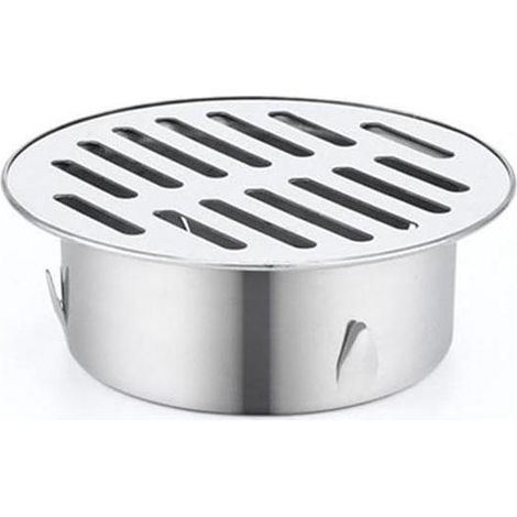 Siphon De Sol Rond en Acier Inoxydable, Grille De Goutte, Filtre Anti-Encrassement, Outils De Maison pour Balcon, Cour,Siphon De Sol pour Toit, Terrasse, Jardin ExtéRieur (ø110 mm) (1/5)