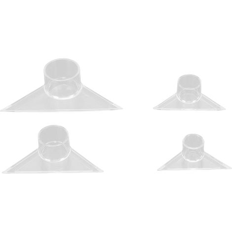 Lot de 4 buses de sortie d'eau triangulaires en acrylique transparent – Compatibles tubes 16/20/25/32 mm, flux régulier, pour aquarium d'eau douce ou marine (1/5)