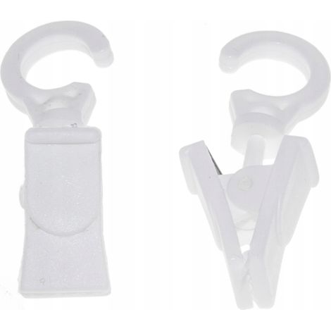 Anneaux en bois, clips pour tringle à rideaux mobiles, 50 pièces, blancs (1/5)