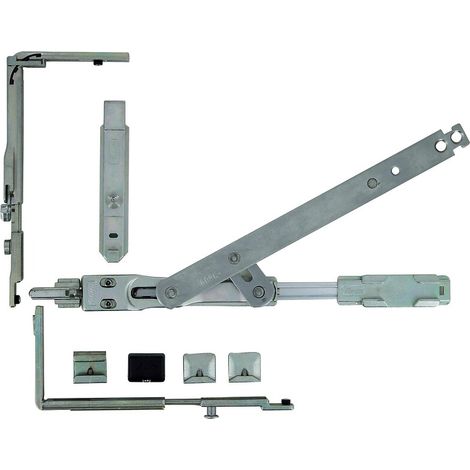 Kit de base 1 vantail avec compas court 402:750 mm pour châssis oscillo-battant aluminium Galiplus inversé - FAPIM
