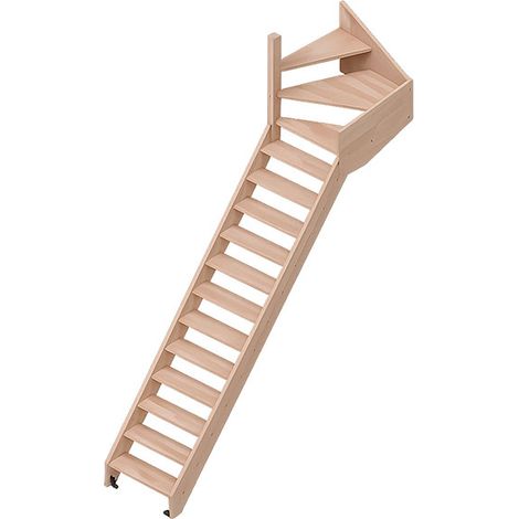 Escalier bois 15 marches - Hauteur à franchir 3.20m - Largeur 0,70m - ALSACE-LGH-320