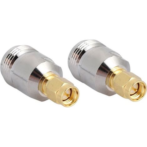 Adaptateur Coaxial N Femelle vers SMA Mâle - Impédance 50 Ohms - Pour Applications RF et Antennes - 2 Pièces (1/5)