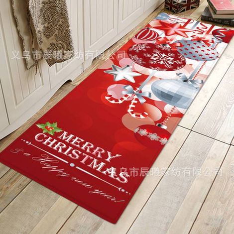 Tapis De Noël - Imprimé 3D Rétro Élément Festif - Antidérapant - Pour Salon Cuisine Salle De Bain - 40 x 120 cm ou 60 x 180 cm (1/5)