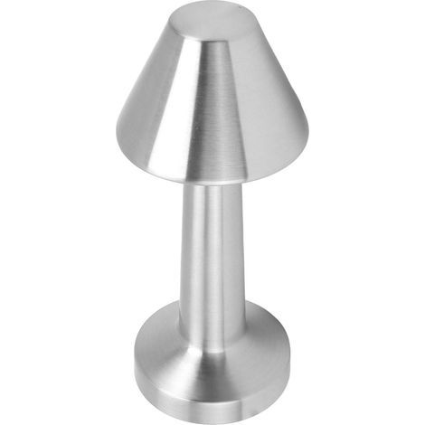 3W LED-Tischleuchte, 3 Farben, dimmbar, USB-aufladbar, kabellos, silberfarben. (1/5)