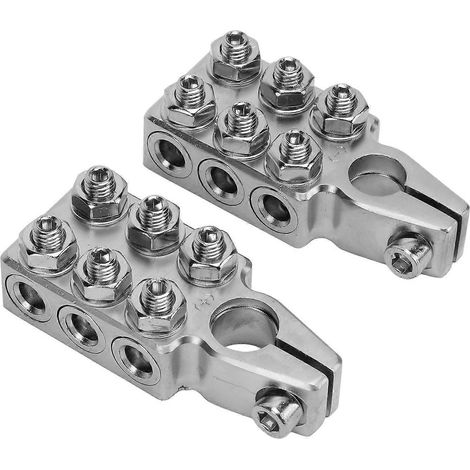 Stück 12-polige Batteriepolklemmen-Verteilerblock-Sammelschiene 8AWG bis 4/0(XL) AWG für SAE DIN E