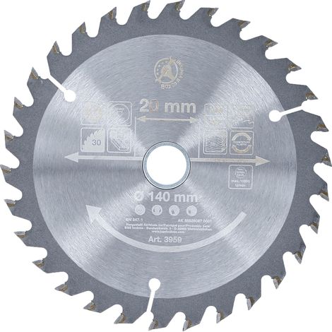 Diy 3959 Lame de scie circulaire en métal dur Ø 140 x 20 x 2,3 mm 30 dents (1/3)