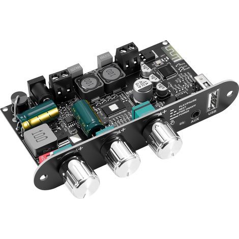 ZK-1001U Amplificateur audio mono Bluetooth 5.3 avec stéréo Hi-Fi, technologie TWS et circuit Boost – 100 W de puissance de sortie – Mini-amplificateur pour enceintes DIY d'intérieur et d'extérieur