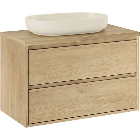 Mueble lavabo simple 80cm Edmé Bois (1/4)