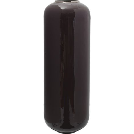 Vaso da terra Art Deco in ferro prugna e argento (1/3)