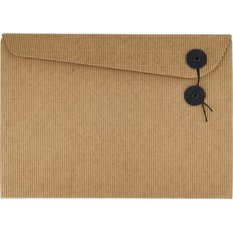 Cartella portadocumenti Smart Wave in carta kraft, 6 pezzi (1/4)