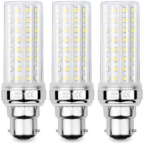 Ampoules de Maïs LED 20W, Équivalent 150W Ampoule Incandescente, 2300LM, 3000K Blanc Chaud, Ampoules à B22 Baïonnette, 3 (1/4)