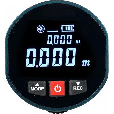 Télémètre à rouleau avec affichage numérique, ruban de mesure enroulable de 100 m (328 pi), interface de chargement USB-C et dos magnétique (1/5)