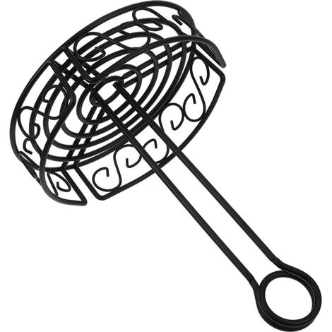 Organisateur D'épices pour Placard, Panier en Fer Noir Rond (1/4)