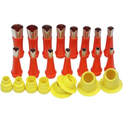 23Pc Finisseur Applicateur de Buse en Acier Inoxydable pour Calfeutrage de Silicone et Colle à Joint en V Outil de Finition pour Évier de Cuisine Installation Facile (1/5)