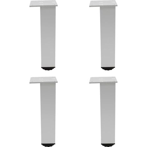 Pieds de meubles réglables en aluminium, lot de 4, pour meubles, canapés et tables, argent, 18 cm (plage de réglage 180-198 mm) (1/5)