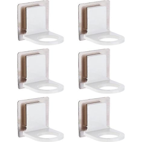Crochets/autocollants adhésifs pour flacons de salle de bain, pour parois de douche, lot de 6 (1/5)