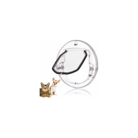 Chatière Pour Animaux De Compagnie Petite Porte Pour Chiens Et Chats Avec 4 Possibilités De Verrouillage Rond
