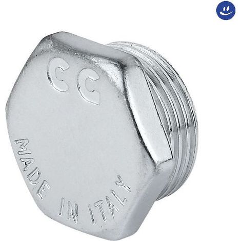 Tappo Maschio in Ottone Cromato Serie 1500 3/8 Tiemme Raccorderie